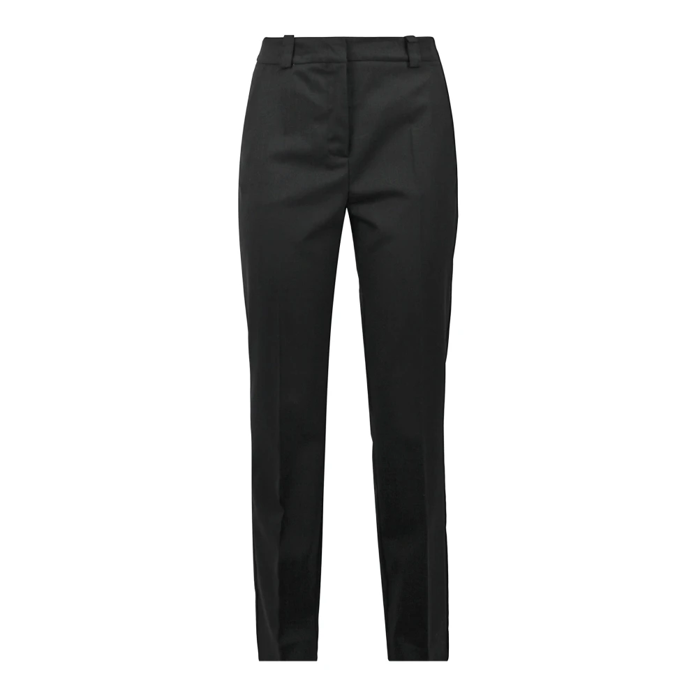 Liviana Conti Rechte Gabardine Broek Black Dames