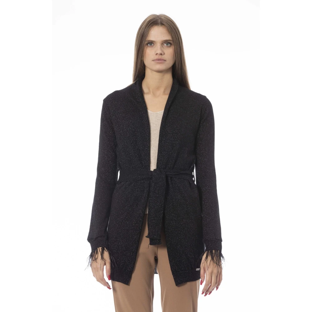 Baldinini Veren Ceintuur Vest Lange Mouw Black Dames