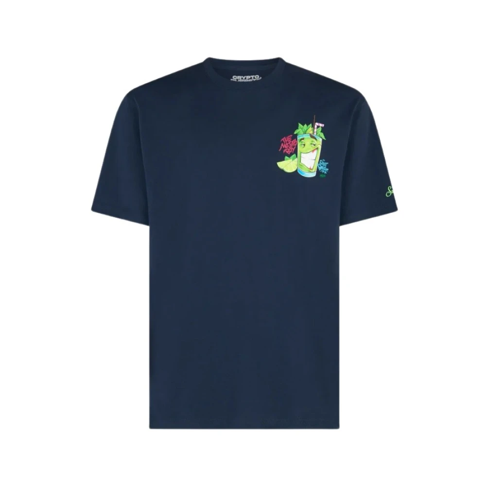 Saint Barth Blauwe T-shirt en Polo Collectie Blue Heren
