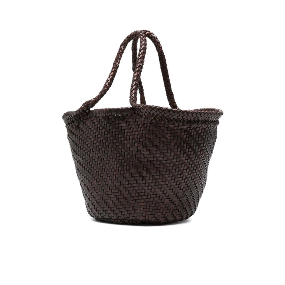 Dragon Diffusion Bruin Lederen Mand Weefsel Tote Brown Dames