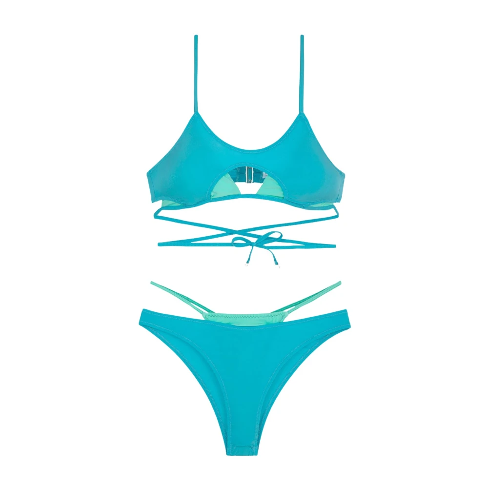 F**k Bikini TOP EN Onderkant Dubbele Zijde Sundown Blue Dames