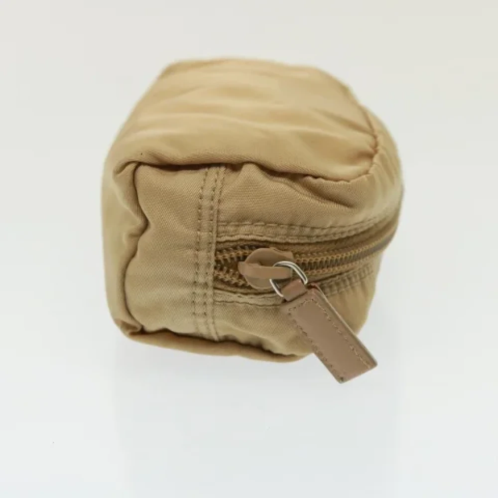 Prada Vintage Pre-owned Nylon pouches Beige Dames