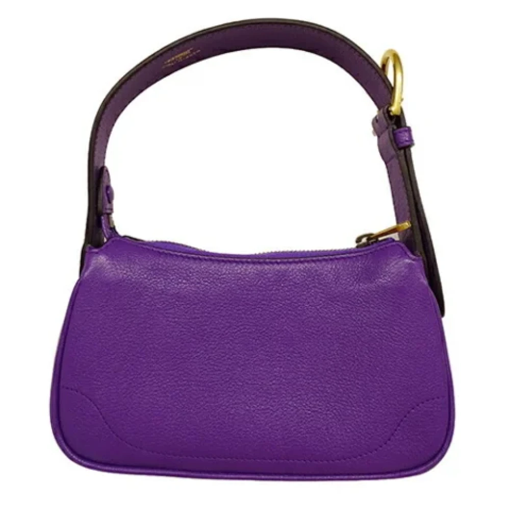 Gucci Vintage Pre-owned Leather gucci-bags Purple Dames