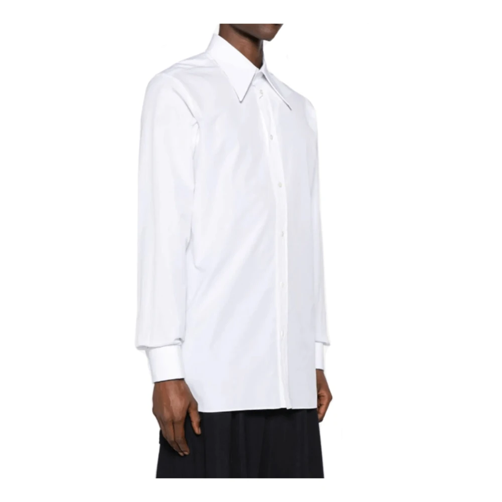 Maison Margiela Katoenen overhemd met Franse manchetten White Heren