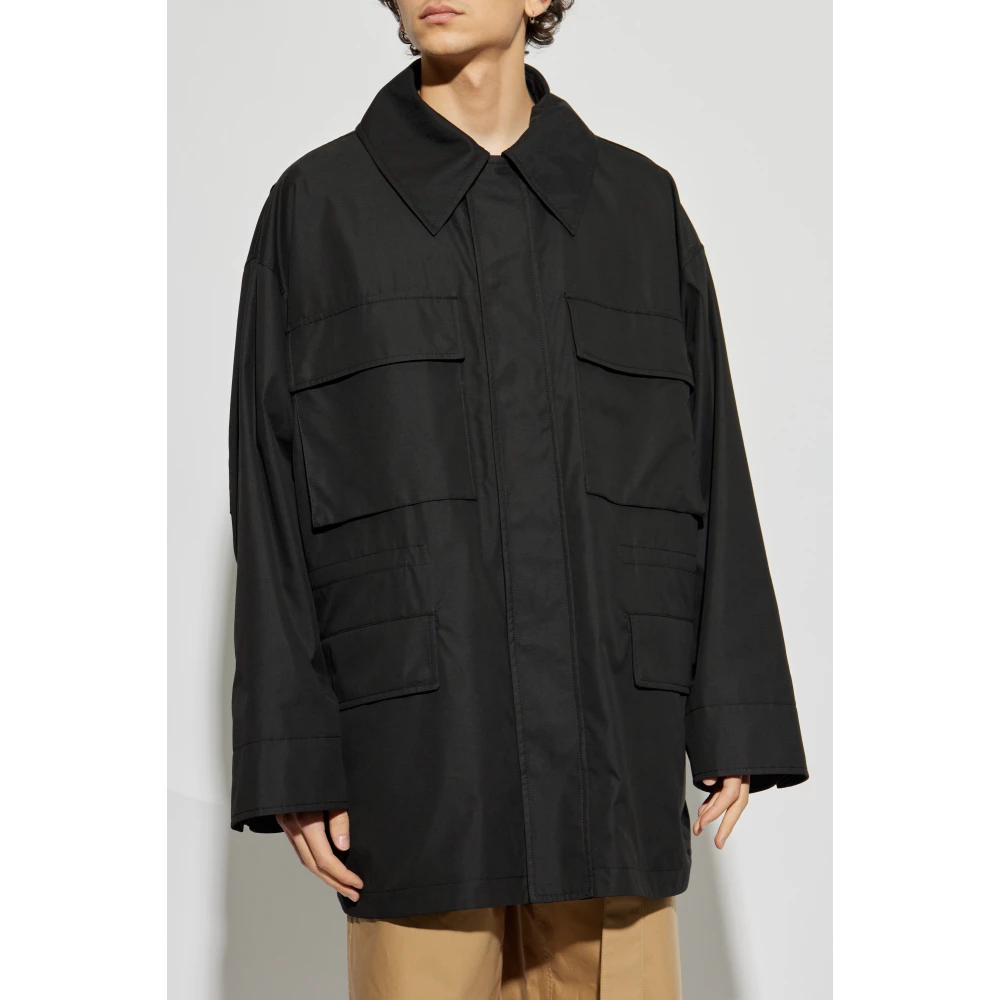 Jil Sander Jas met zakken Black Heren