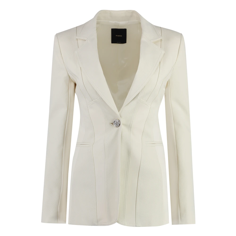 Pinko Stretch Katoenen Tricotine Blazer Pink Dames