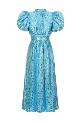 reflective-blue-dress-with-cut-out-detail