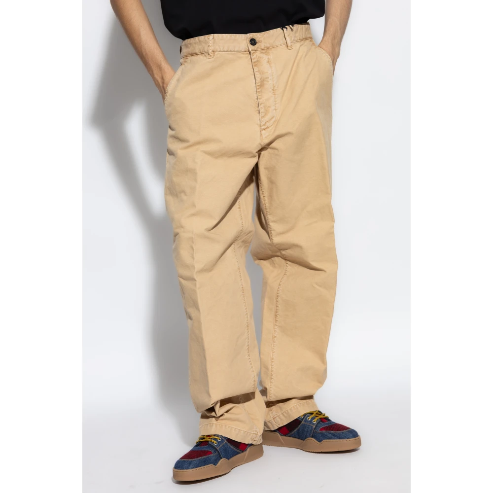 Dsquared2 Broek met Logo Beige Heren
