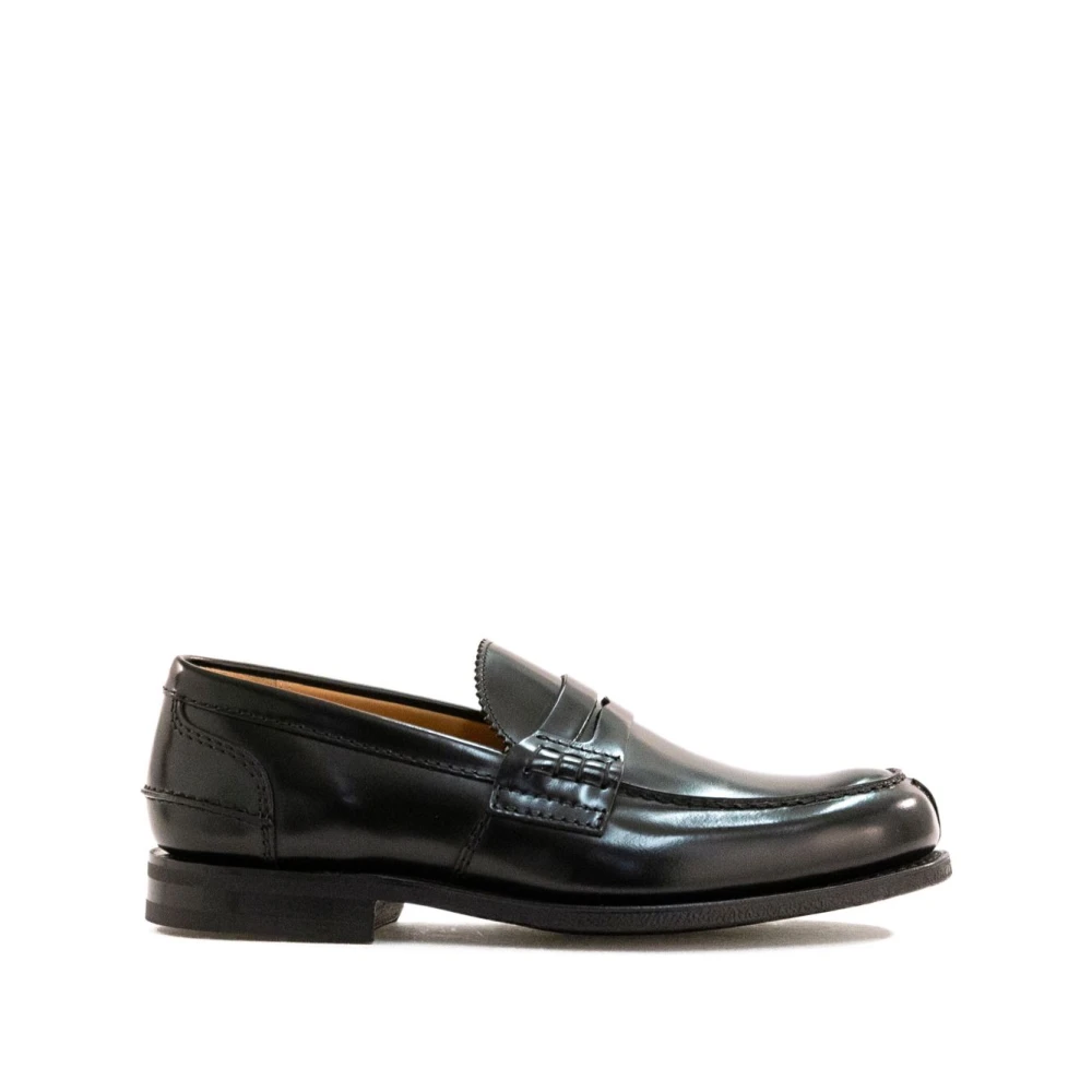 Church's Men's Black Loafers, 7 Uk, Flat Shoes