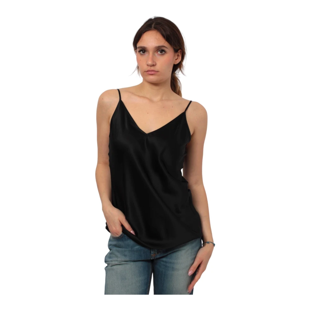 Max Mara Lente Zomer Top Model 241616 Black Dames