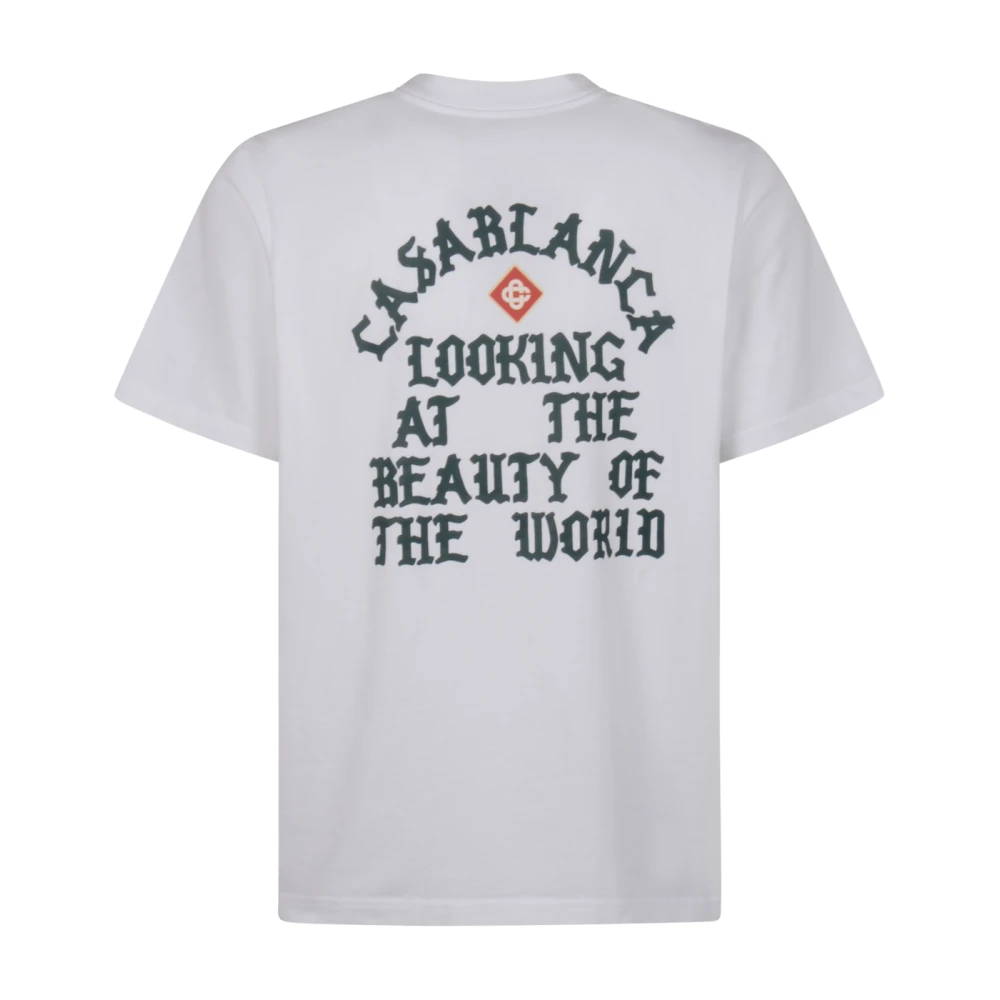 Casablanca Diamant Logo Patch T-Shirt Gray Heren