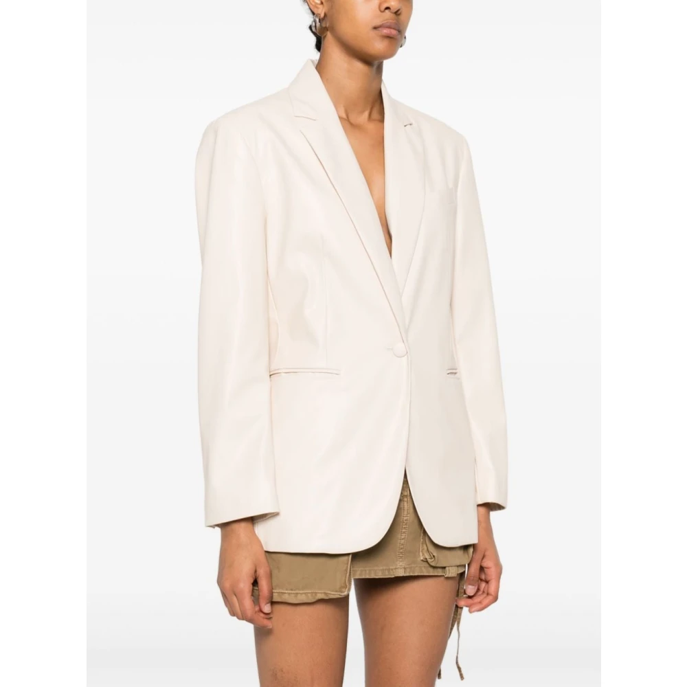 Liu Jo Beige Faux Leren Jas Beige Dames