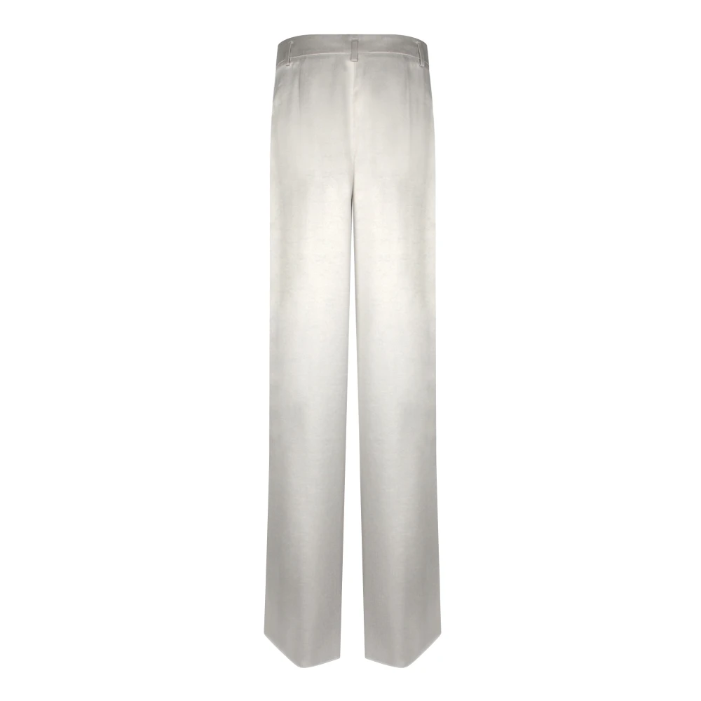 Giorgio Armani Elegante Wijde Broek Gray Dames