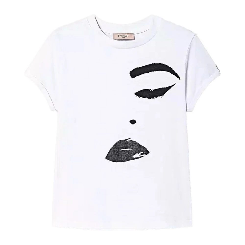 Twinset Bomull T-shirt 100% Komposition White, Dam