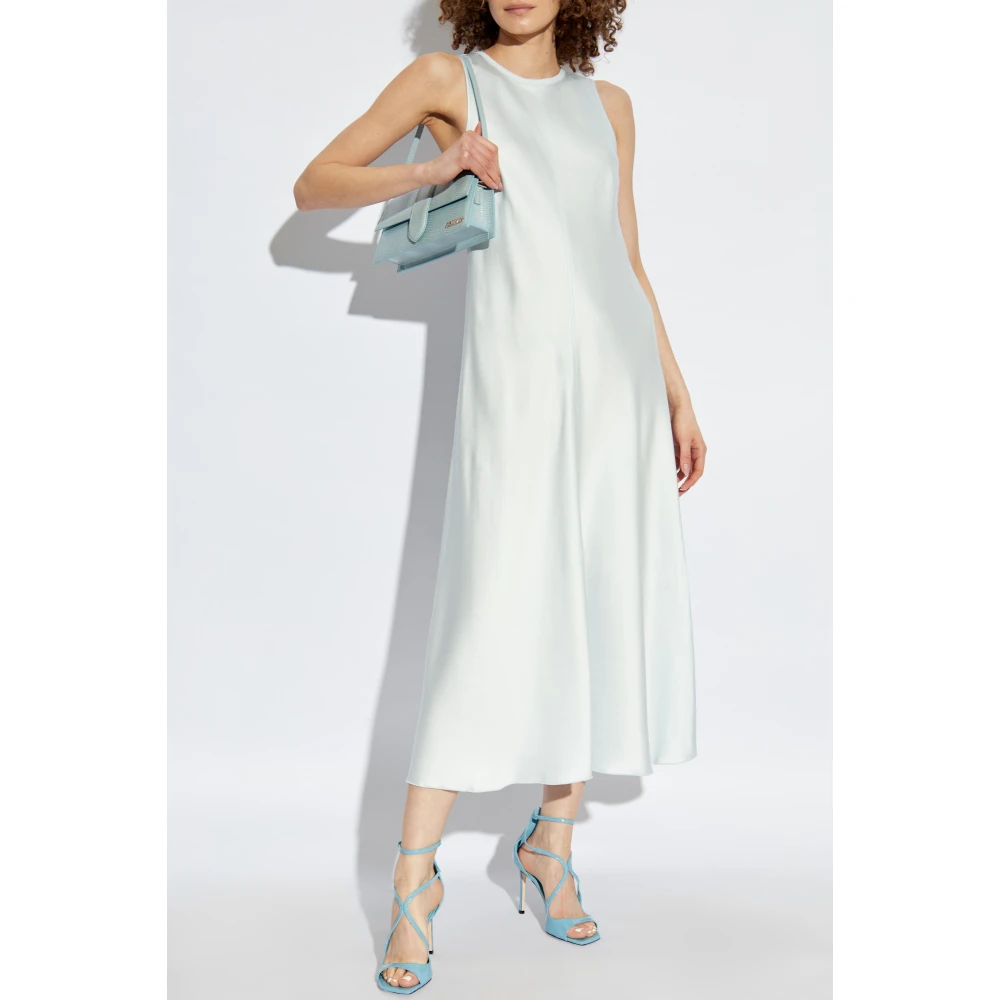 Forte Satijnen jurk Blue Dames