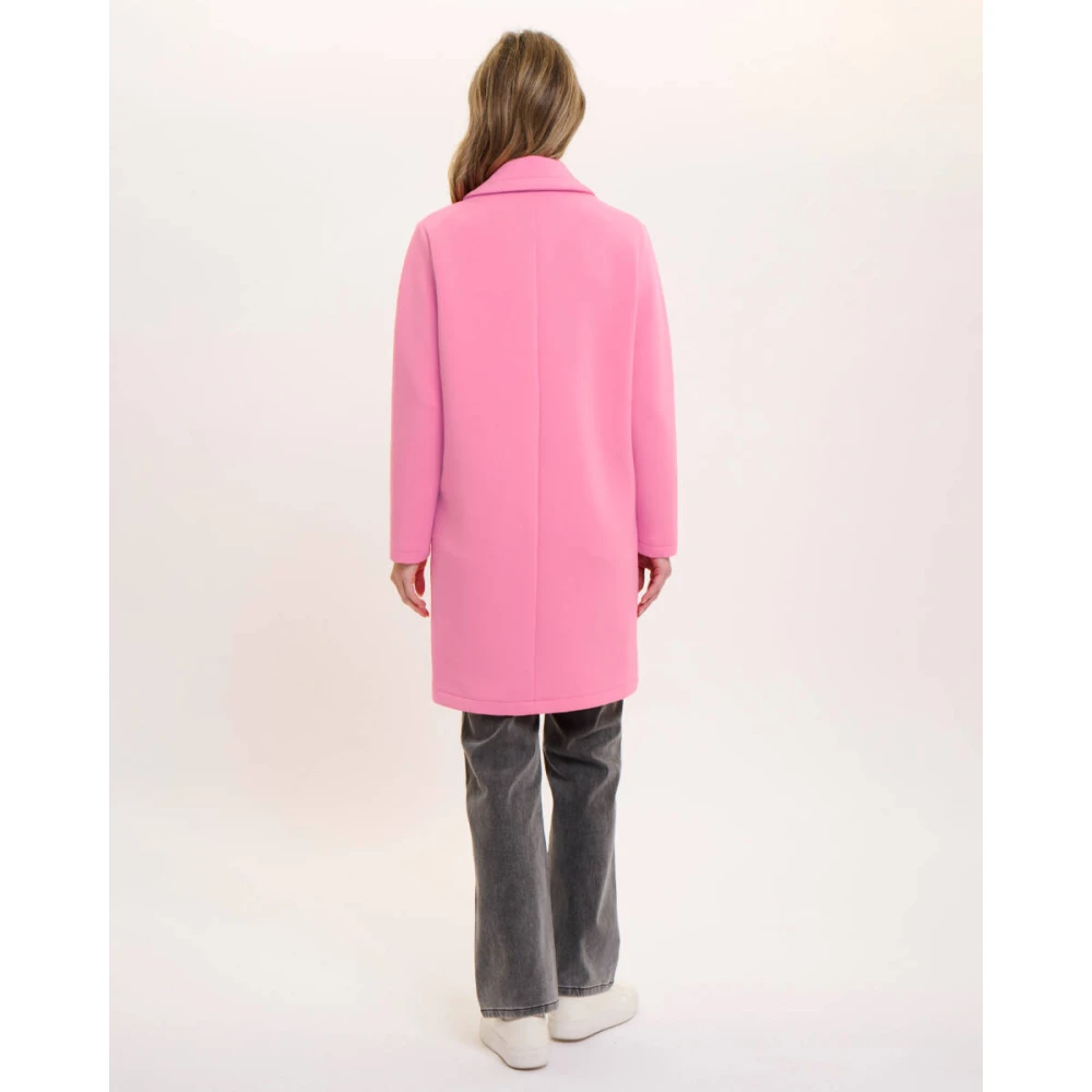 Rino&Pelle Double Breasted Coat in Danja-stijl Pink Dames