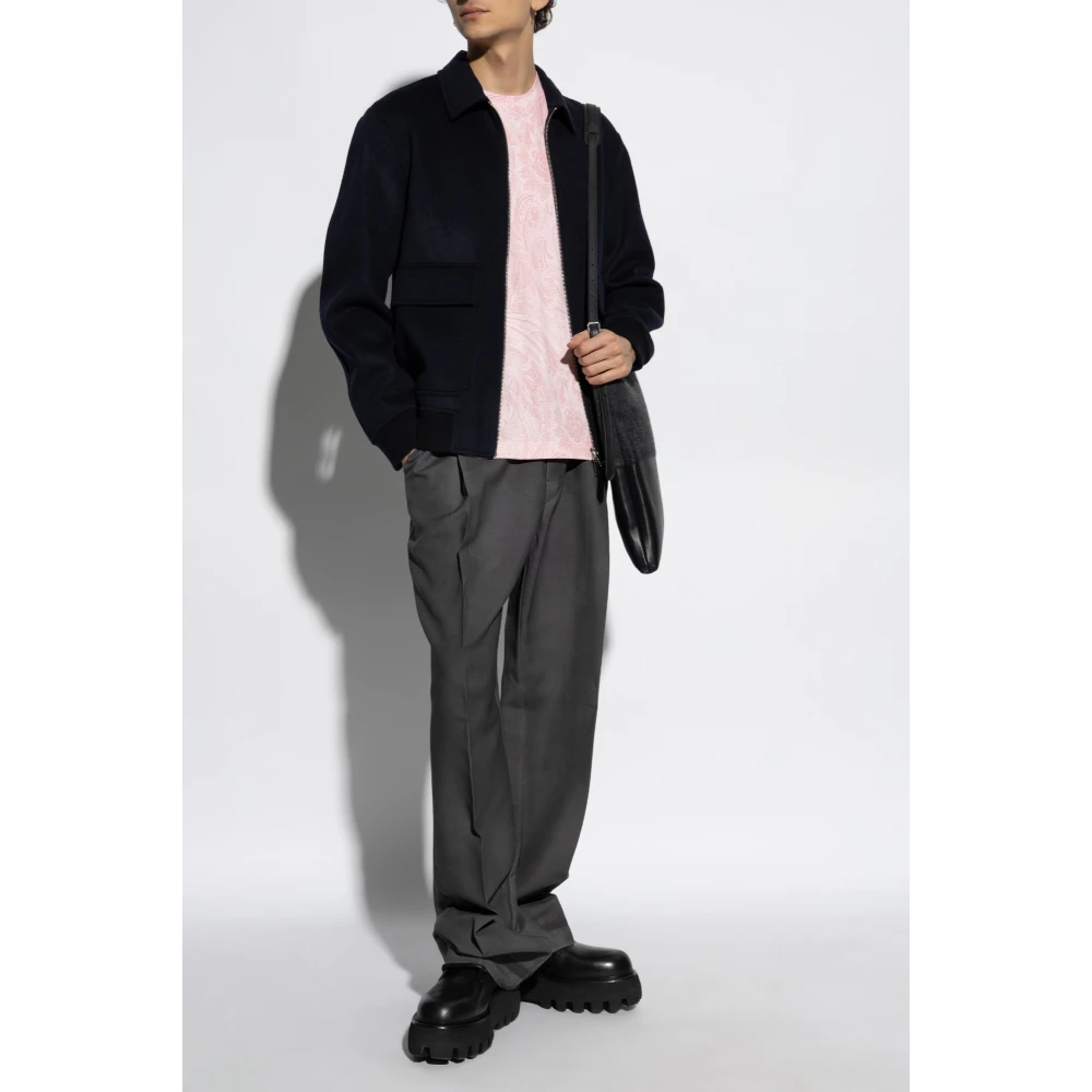 ETRO T-shirt met patroon en logo Pink Heren