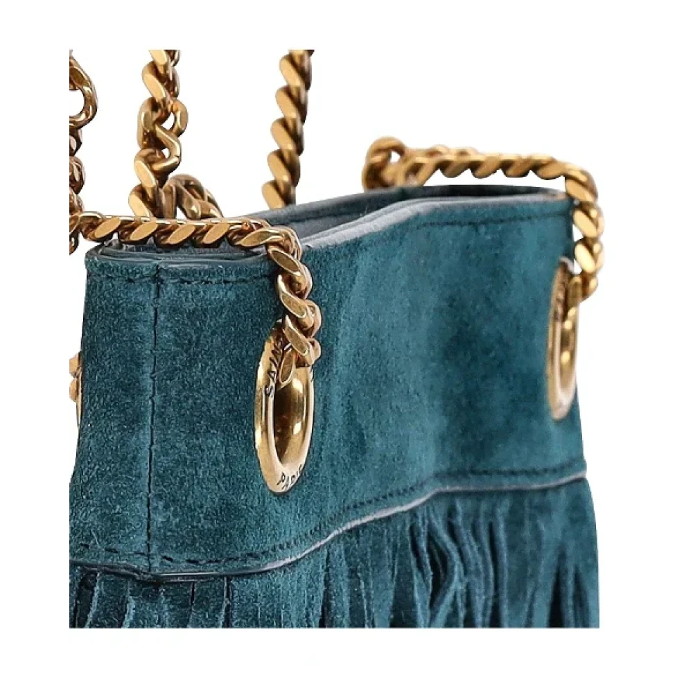 Yves Saint Laurent Vintage Pre-owned Suede shoulder-bags Green Dames
