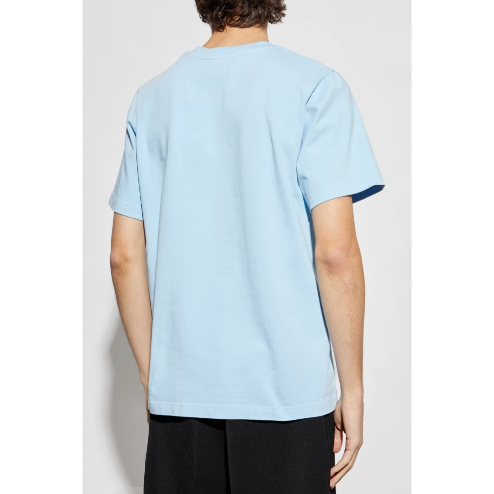 Casablanca Bedrukt T-shirt Blue Heren