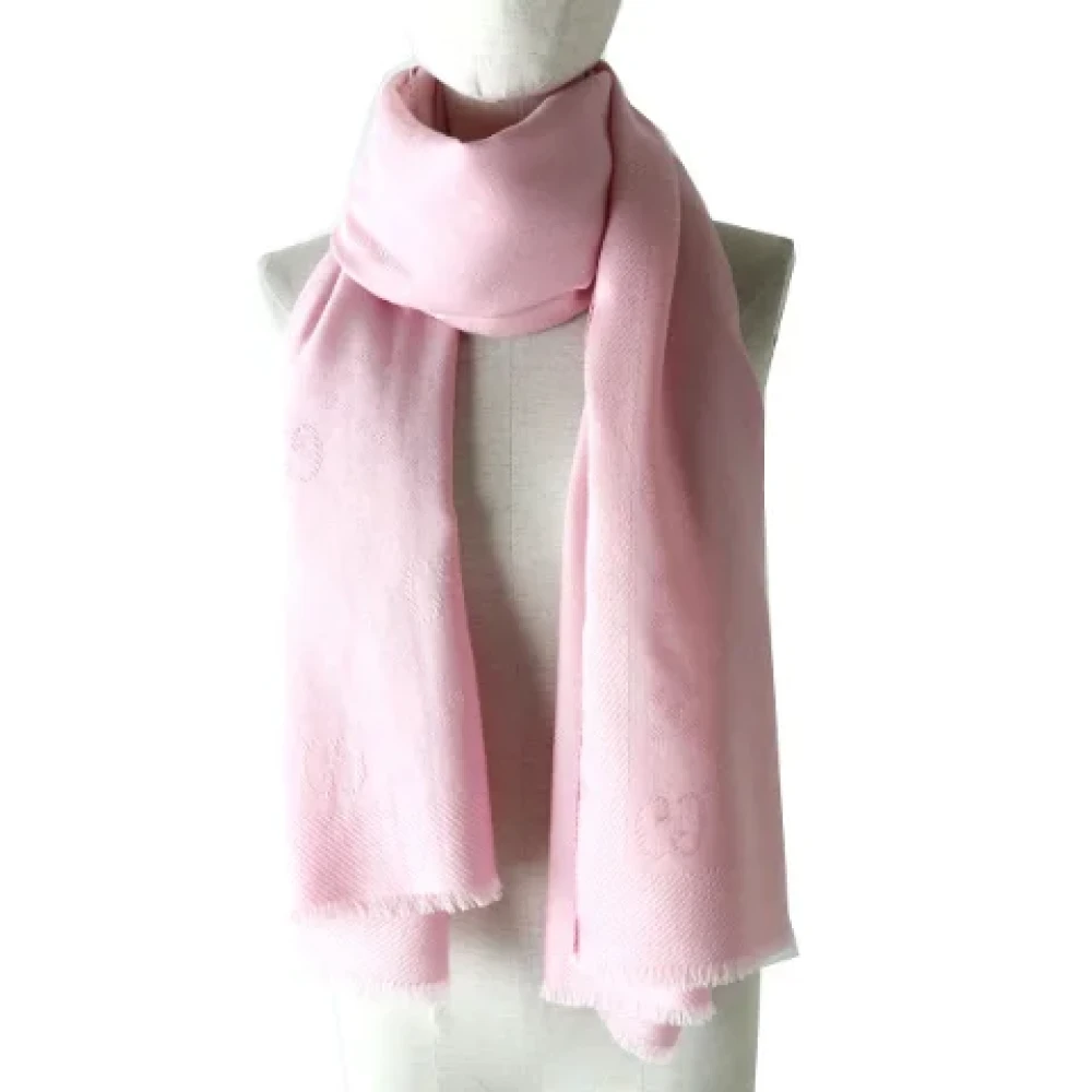 Gucci Vintage Pre-owned Wool scarves Pink Dames