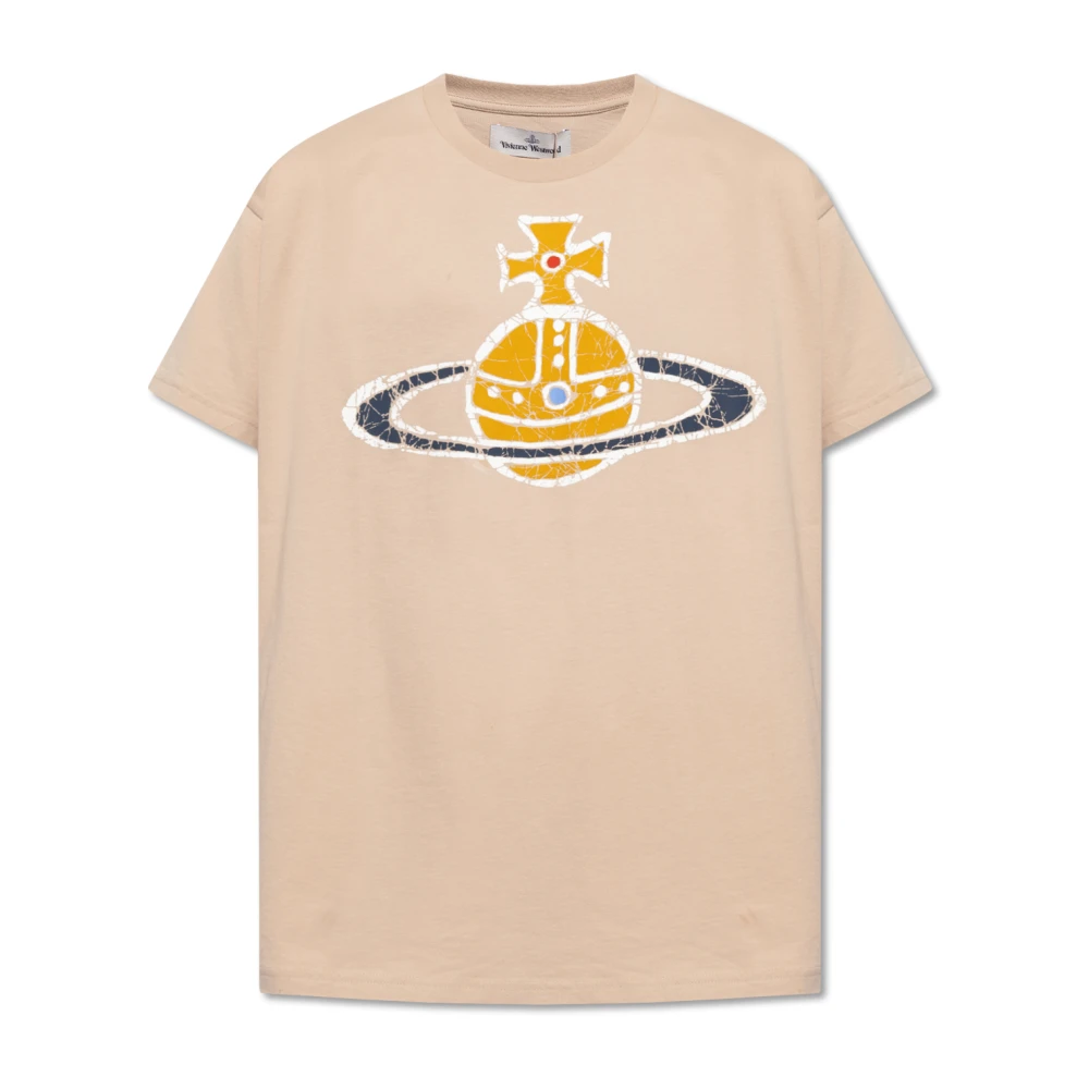 Vivienne Westwood T-shirt met logo Beige Heren
