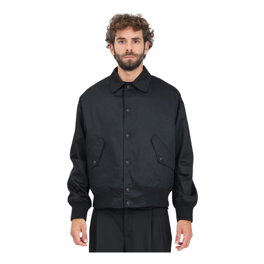 Versace Jeans Couture Zwarte Pufferjas Heren Casual Black Heren