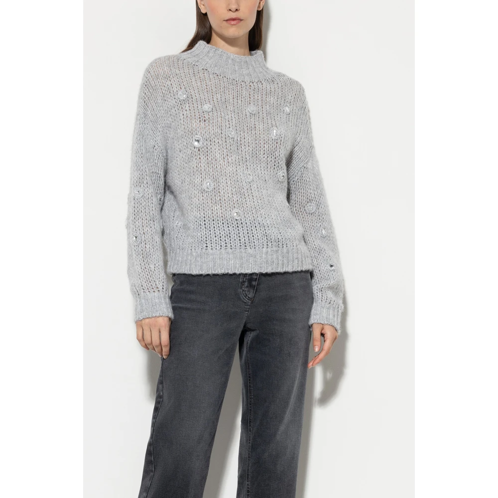 LUISA CERANO Stijlvolle Gebreide Trui Gray Dames
