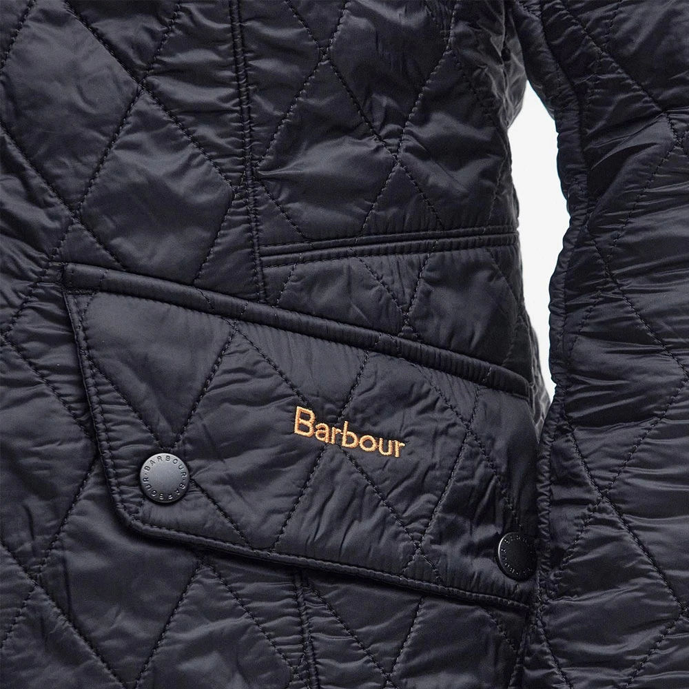 Barbour Slim Fit Polarquilt Jas Black Dames