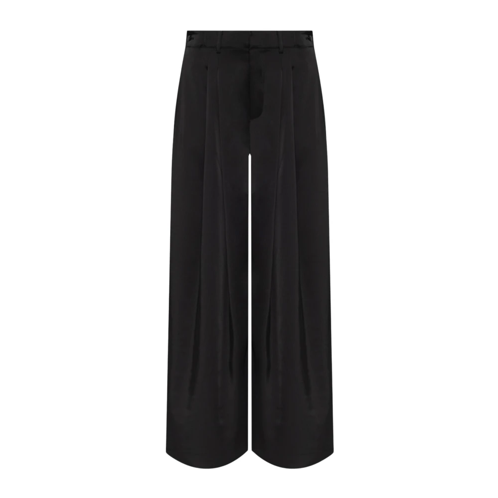 Gestuz Black Wide Trousers, Female, 2XL, Gzrue Trousers