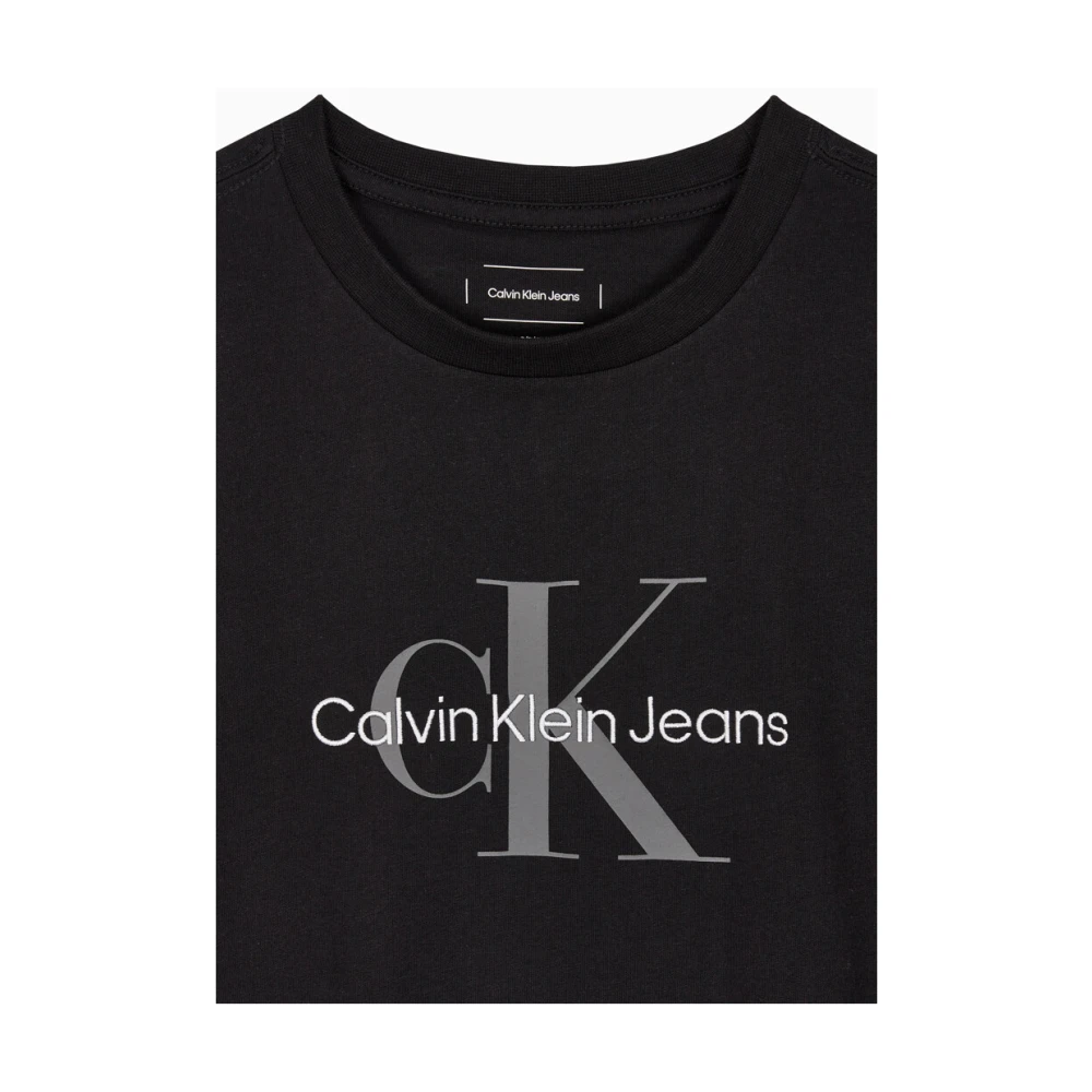 Calvin Klein Jeans Korte Mouw Logo Voorkant Heren T-Shirt Black Heren