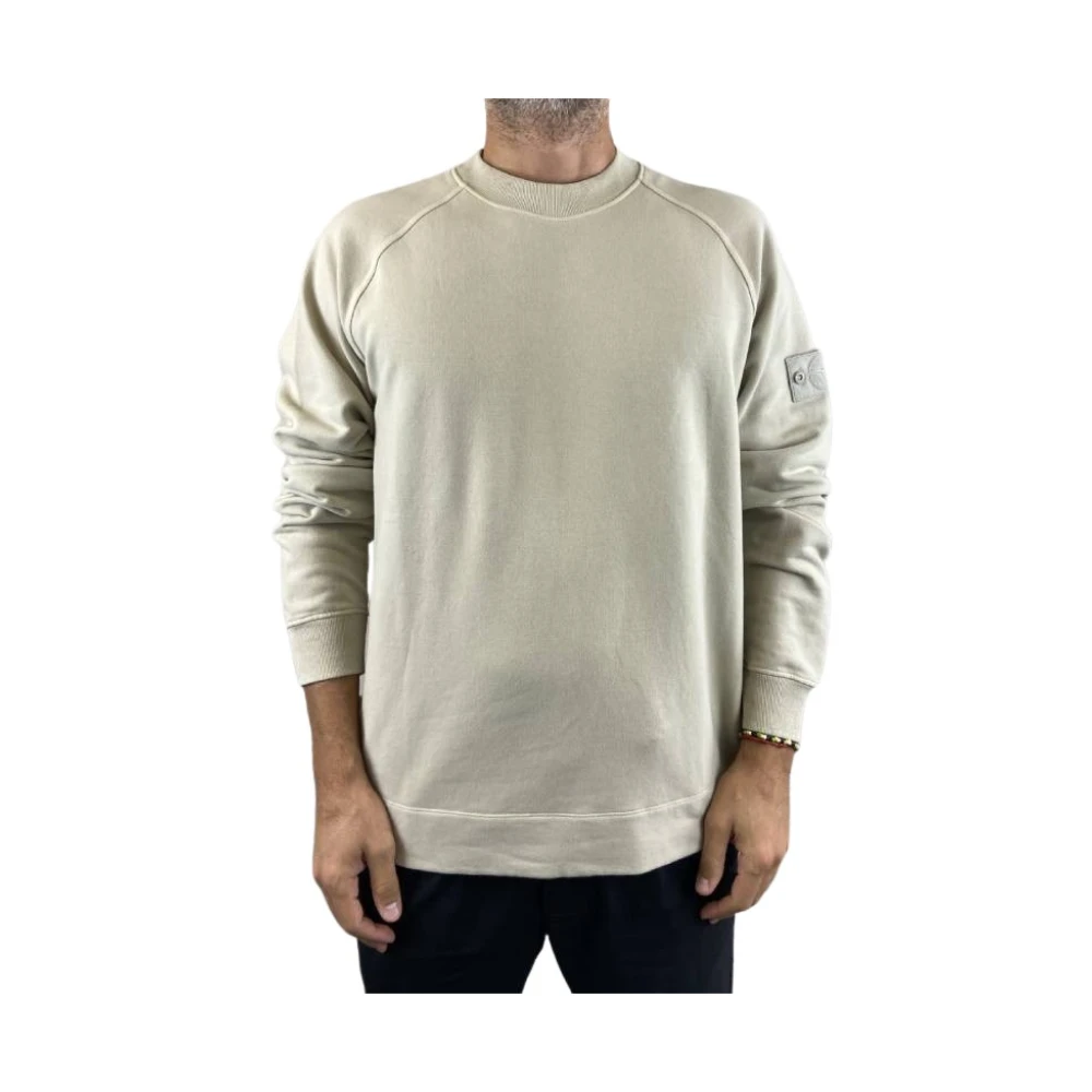 Stone Island Beige Ronde Hals Ghost Edition Sweater Beige Heren