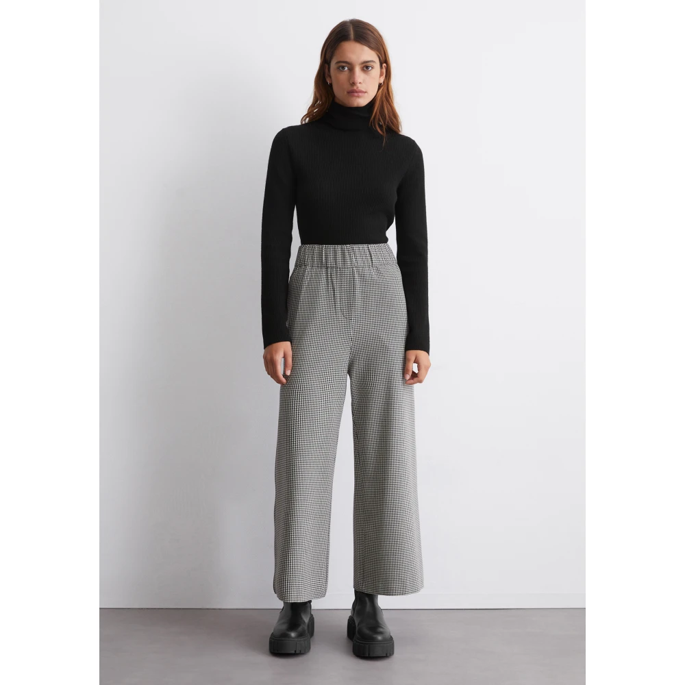 Marc O'Polo Pepita culotte regular Black Dames