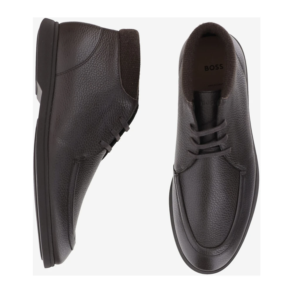 Boss Gekreukelde Leren Loafers