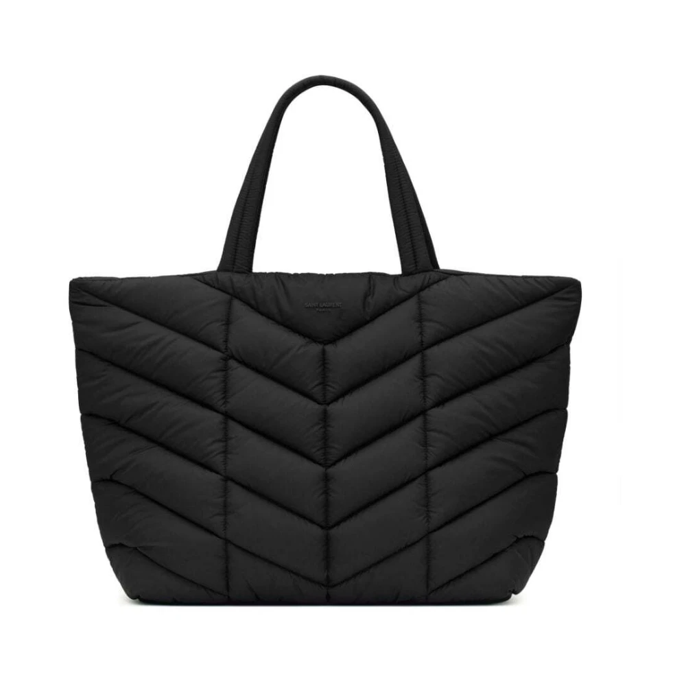 Saint Laurent Gewatteerde Puffer Tote Tas Black Dames