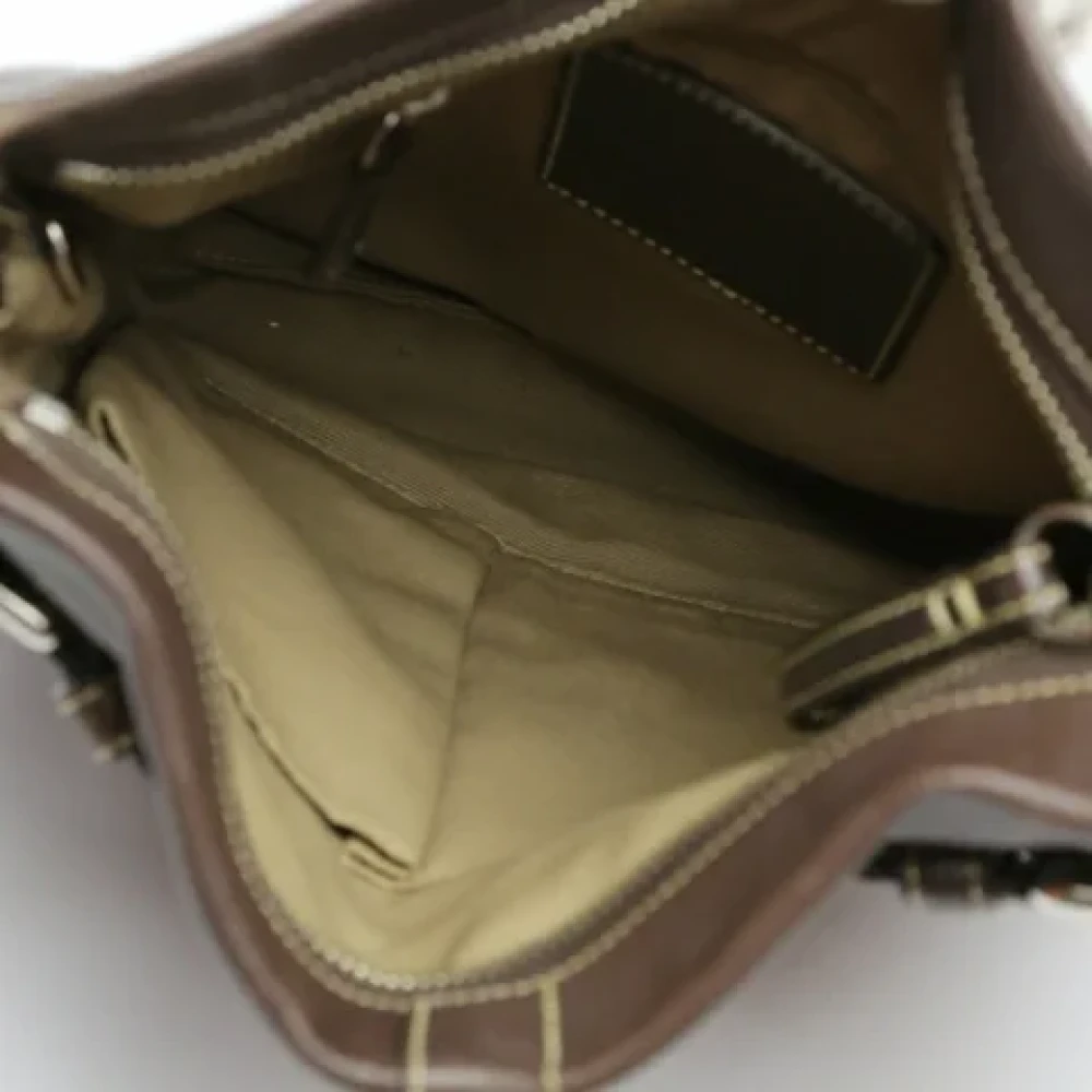 Coach Pre-owned Fabric shoulder-bags Brown Dames