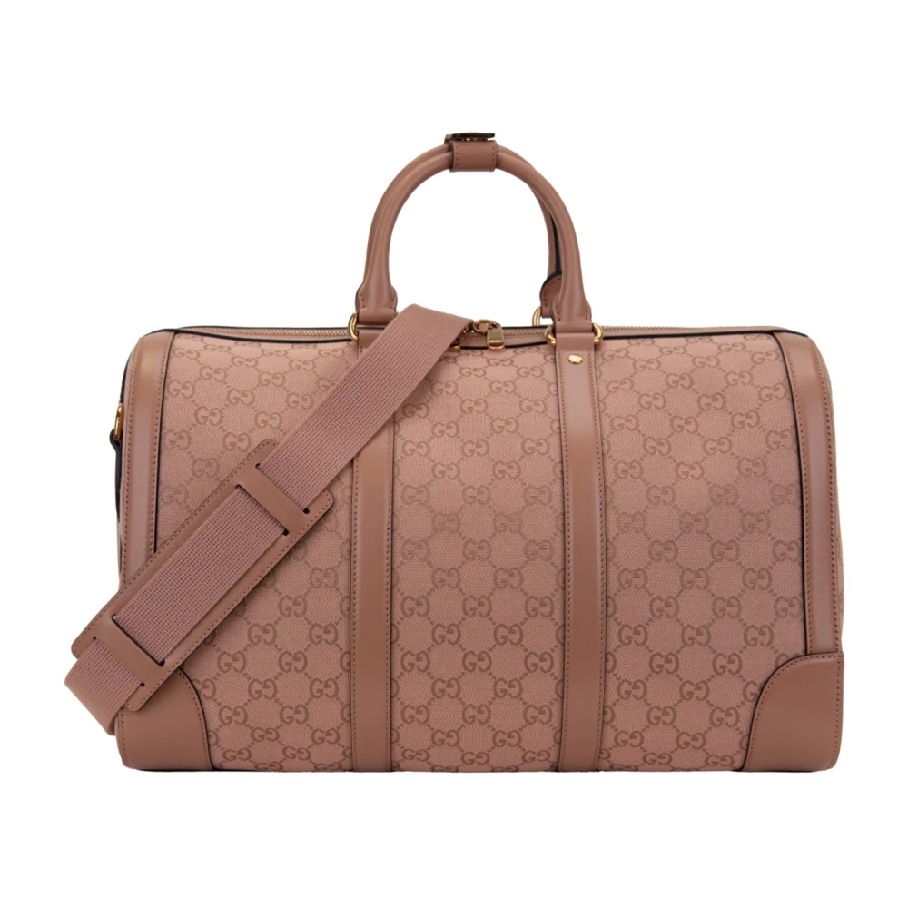 Gucci Logo Patch Schoudertas Pink Dames