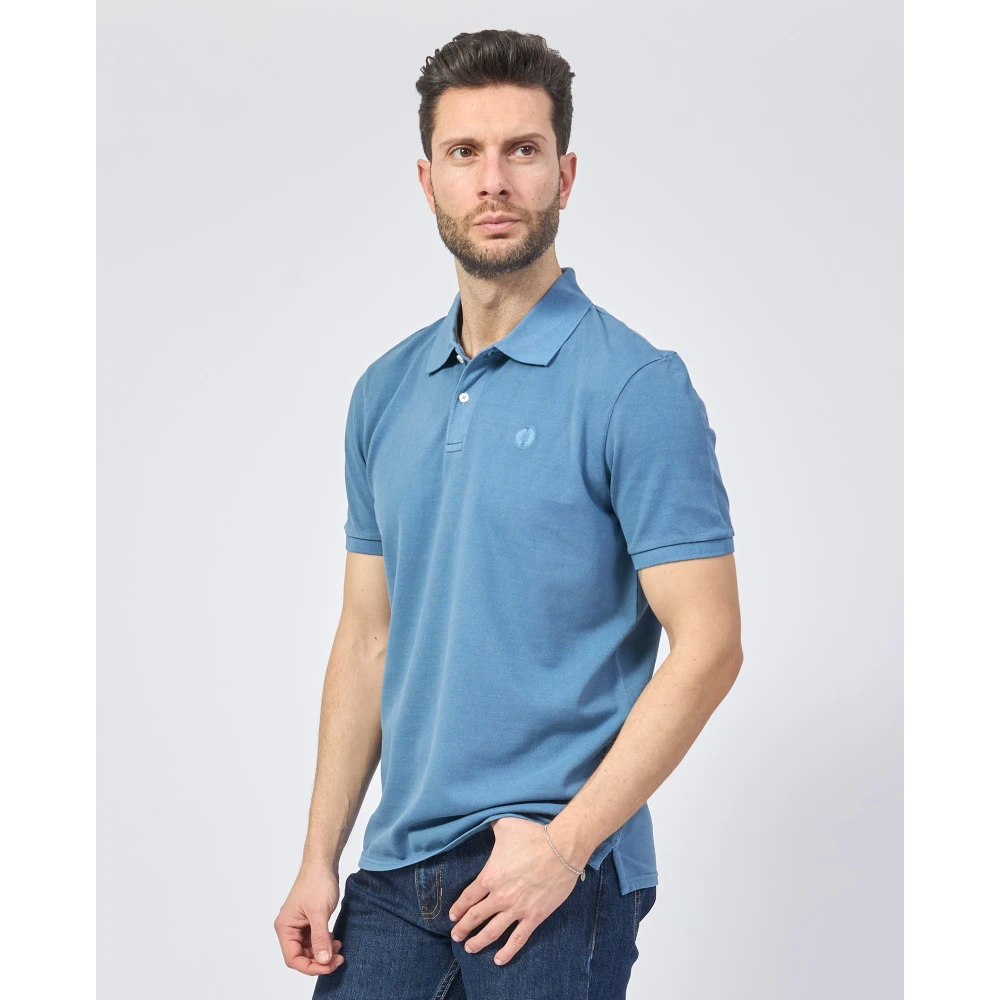 Ecoalf Biologisch Katoenen Polo Blauw Blue Heren