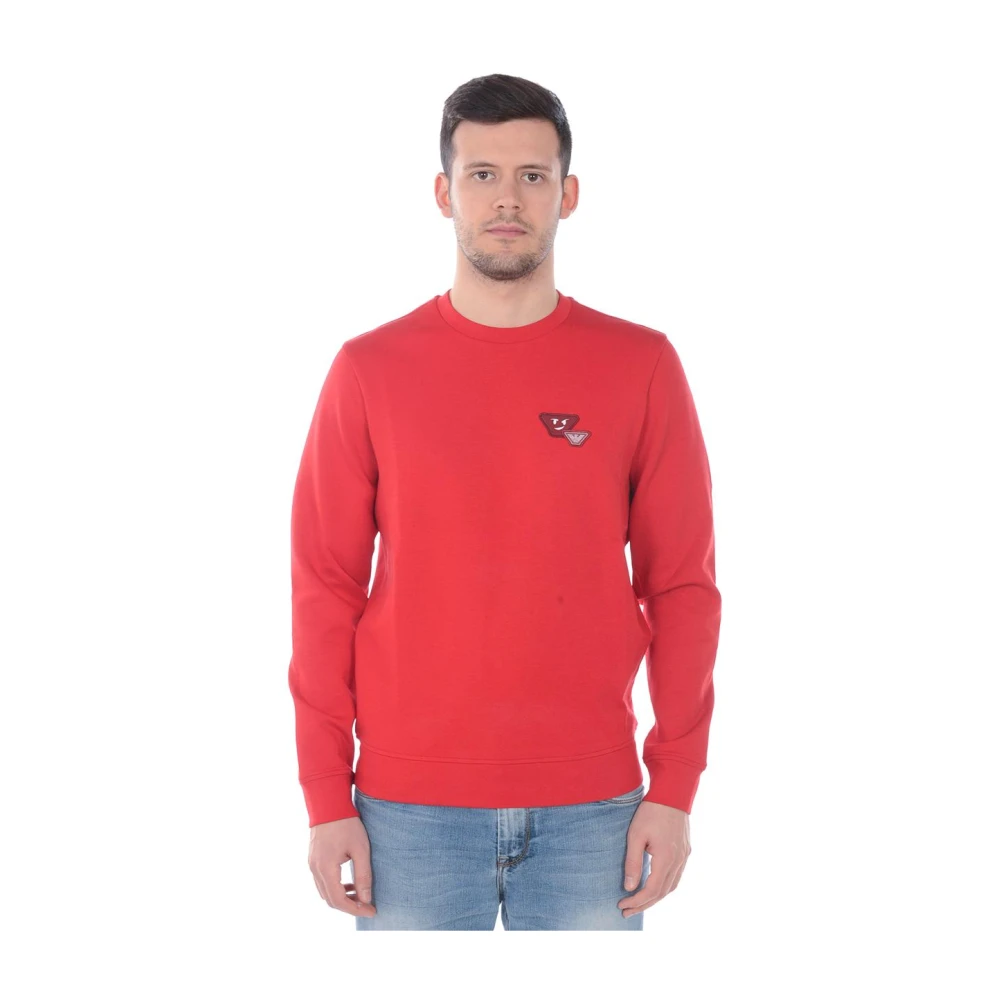 Emporio Armani Men's Red Sweatshirts, S, Sweatshirt Hoodie