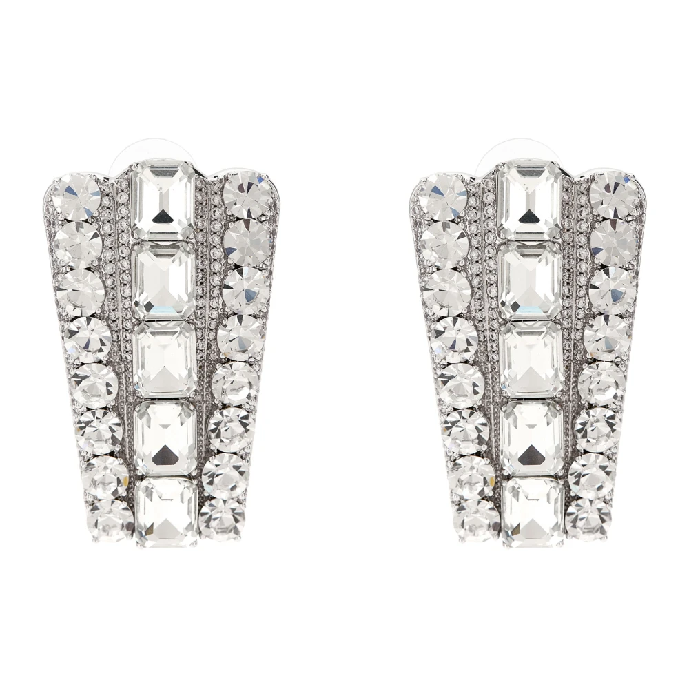 Self Portrait Women's Gray Multi Crystal Earrings