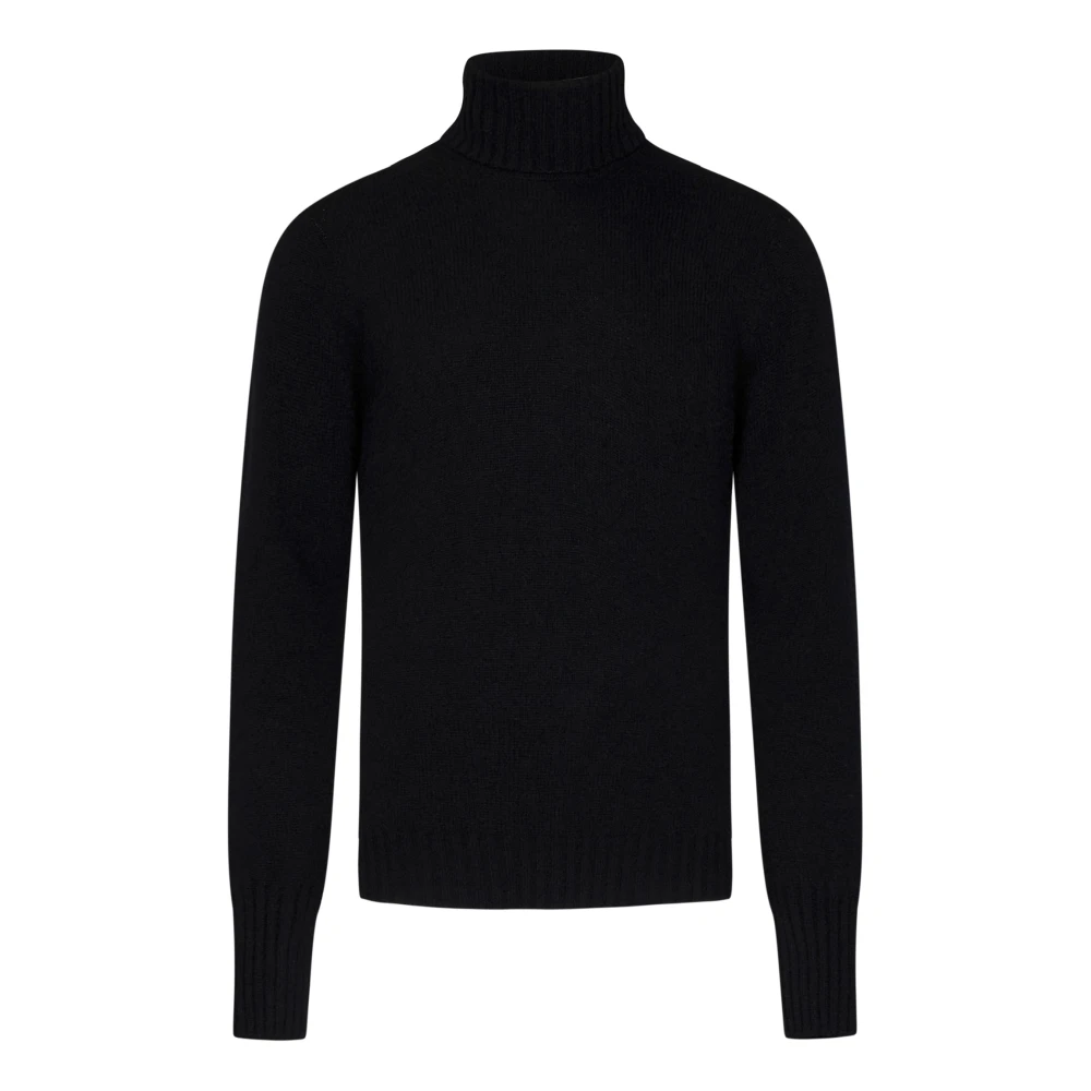 Sort Cashmere Turtleneck Genser