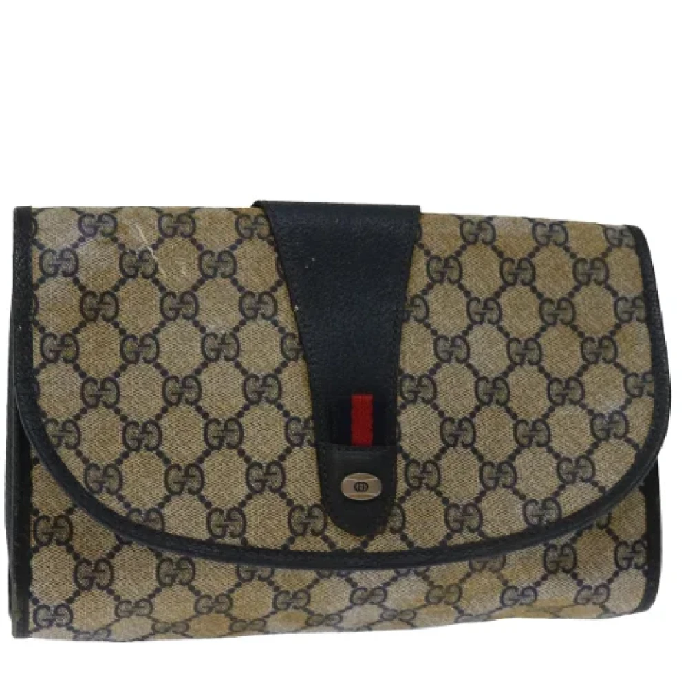 Gucci Vintage Pre-owned Leather clutches Blue Dames