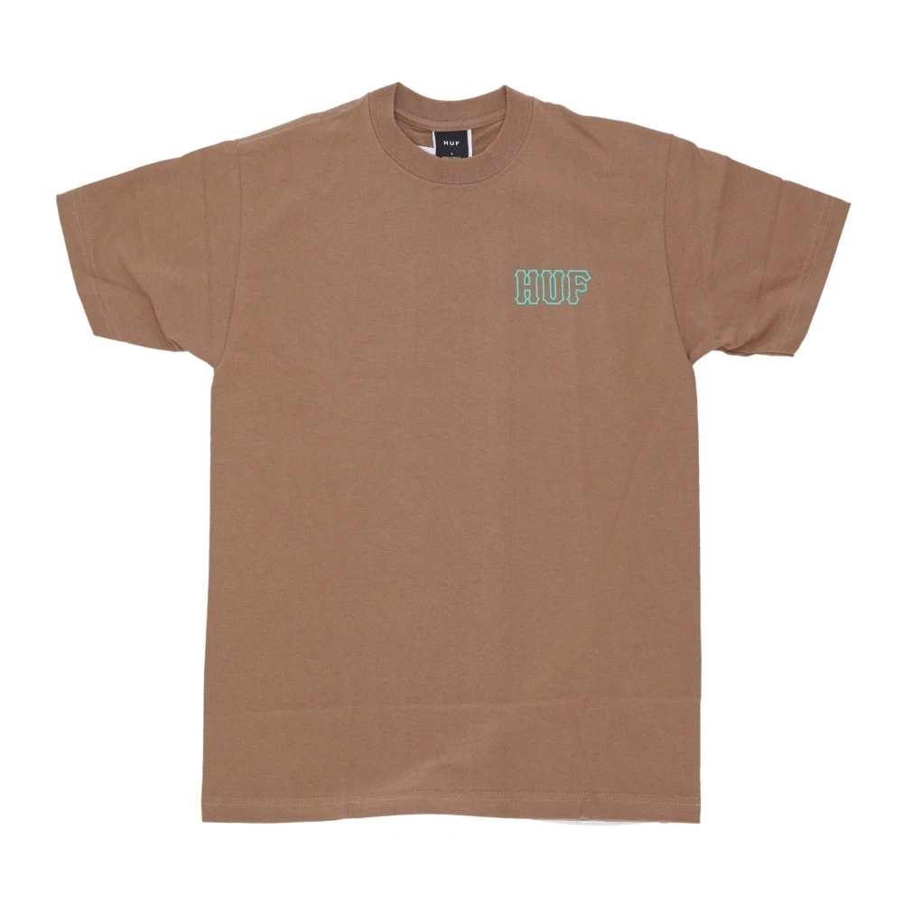 HUF Heren Tee Kameel Ronde Hals Regular Fit Brown Heren