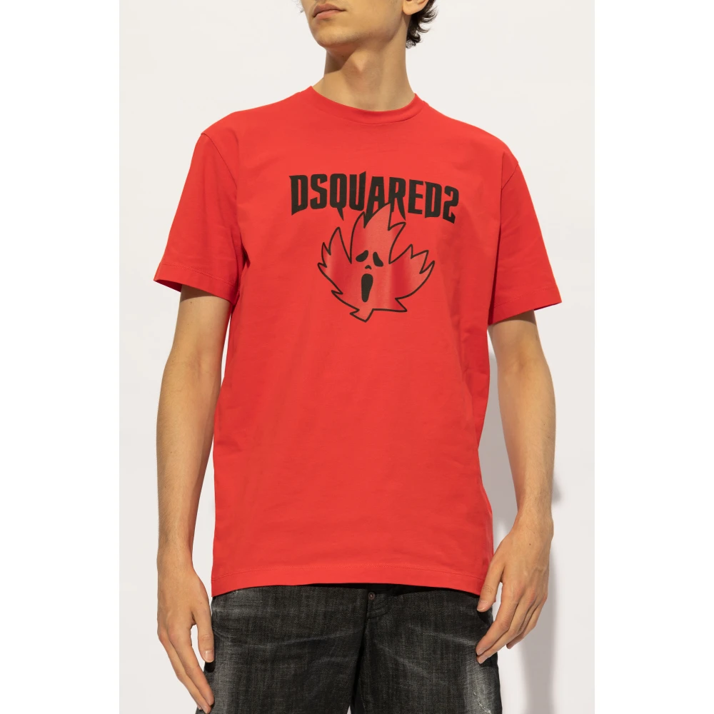 Dsquared2 T-shirt met logo Red Heren