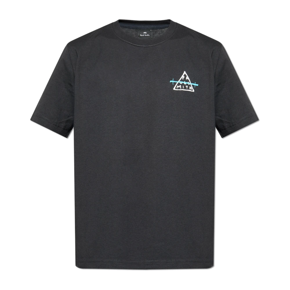 Ps By Paul Smith Mannelijk Zwart T-Shirt Met Print