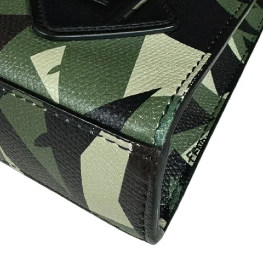 Fendi Vintage Pre-owned Leather fendi-bags Green Heren