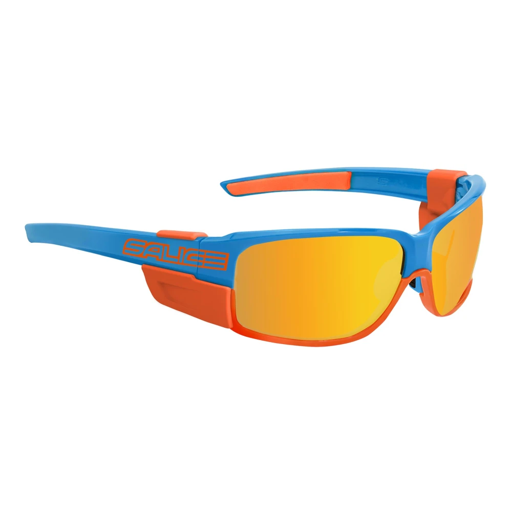 Salice Unisex Cyan/Red 015 Sunglasses Cat