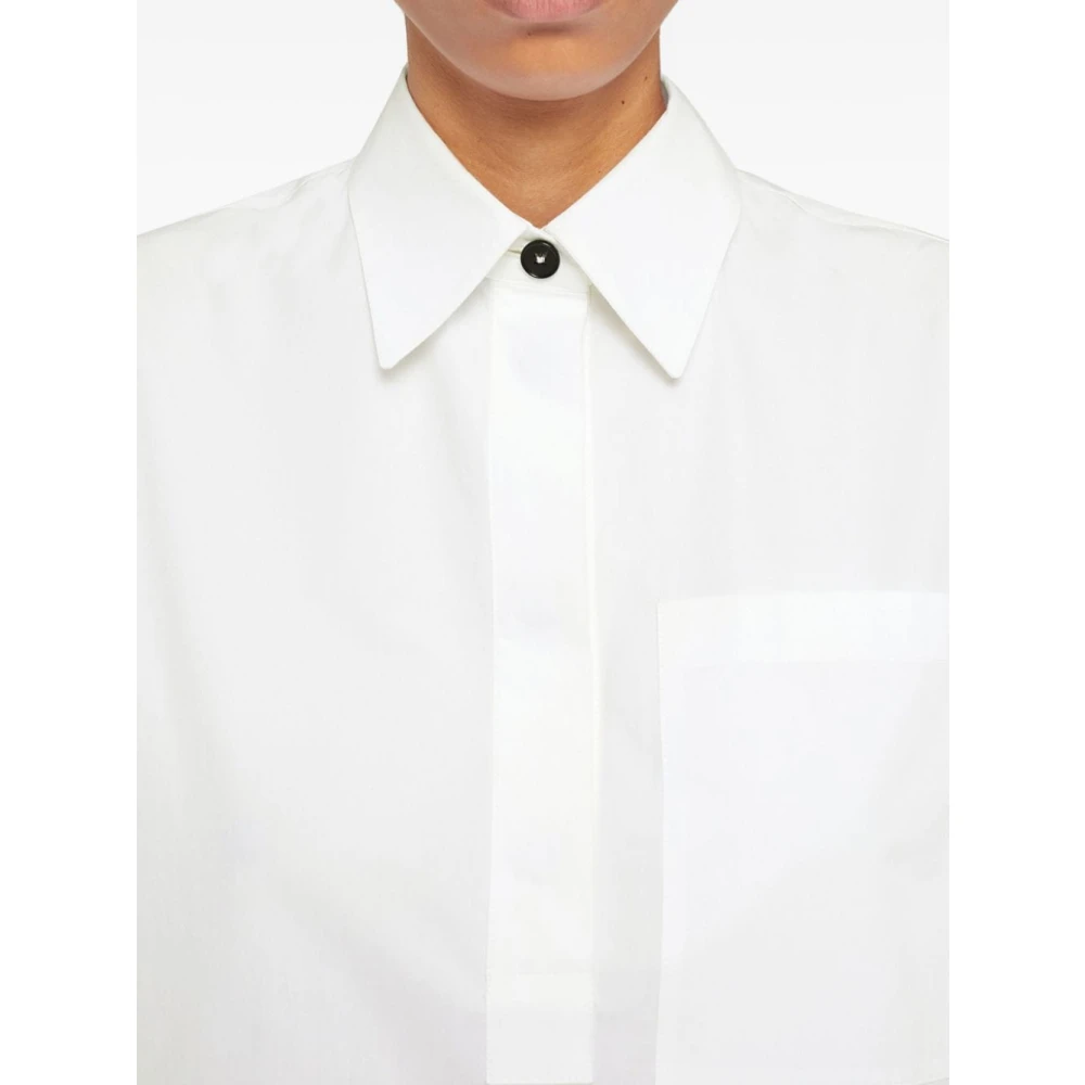 Jil Sander Short Sleeve Shirts White Dames