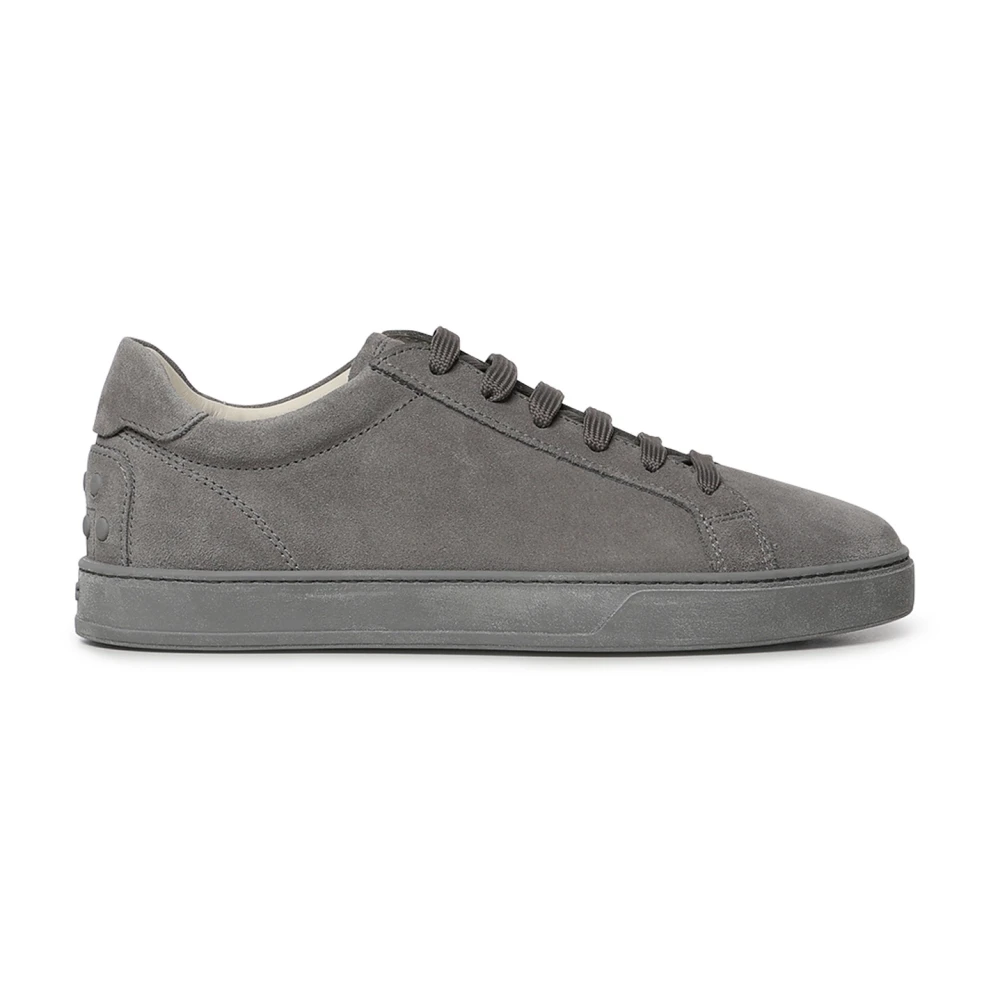 Tod’s Sneakers van Suède Heren Schoenen Grijs