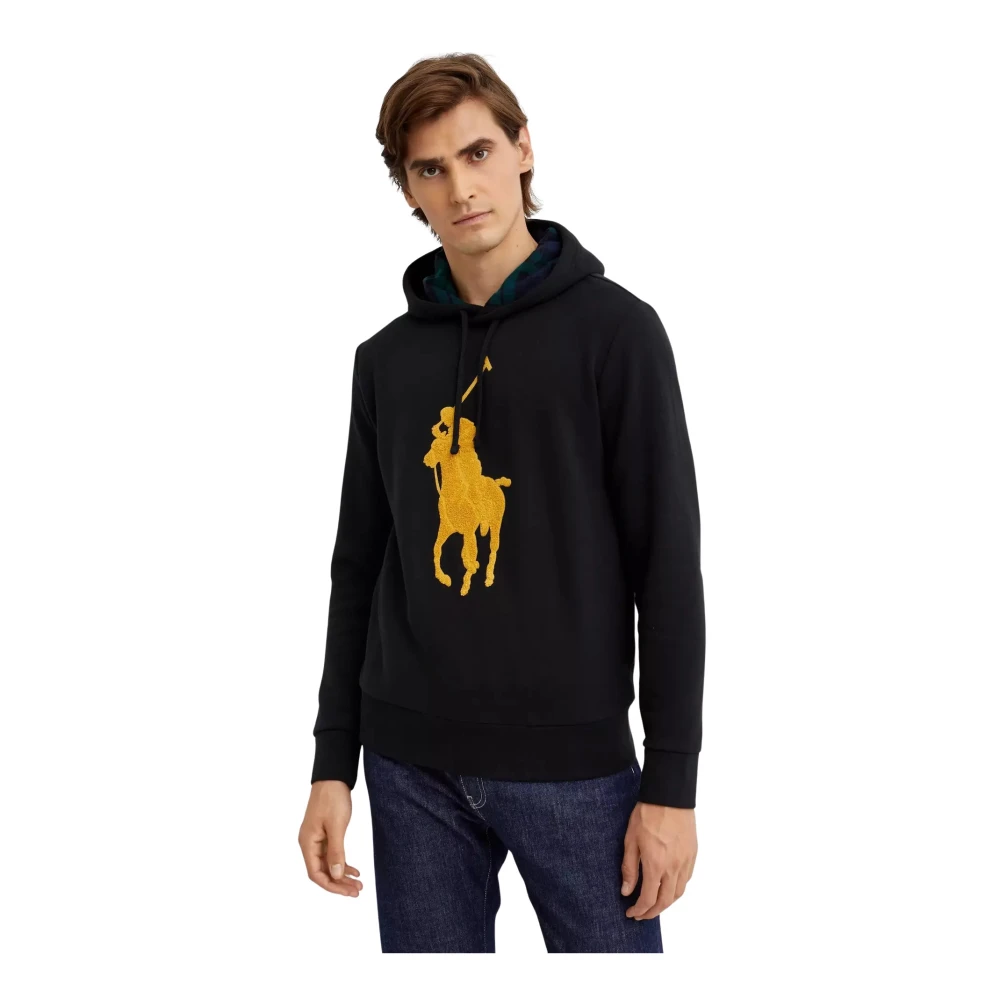 Ralph Lauren Zwarte hoodie met logo Black Heren