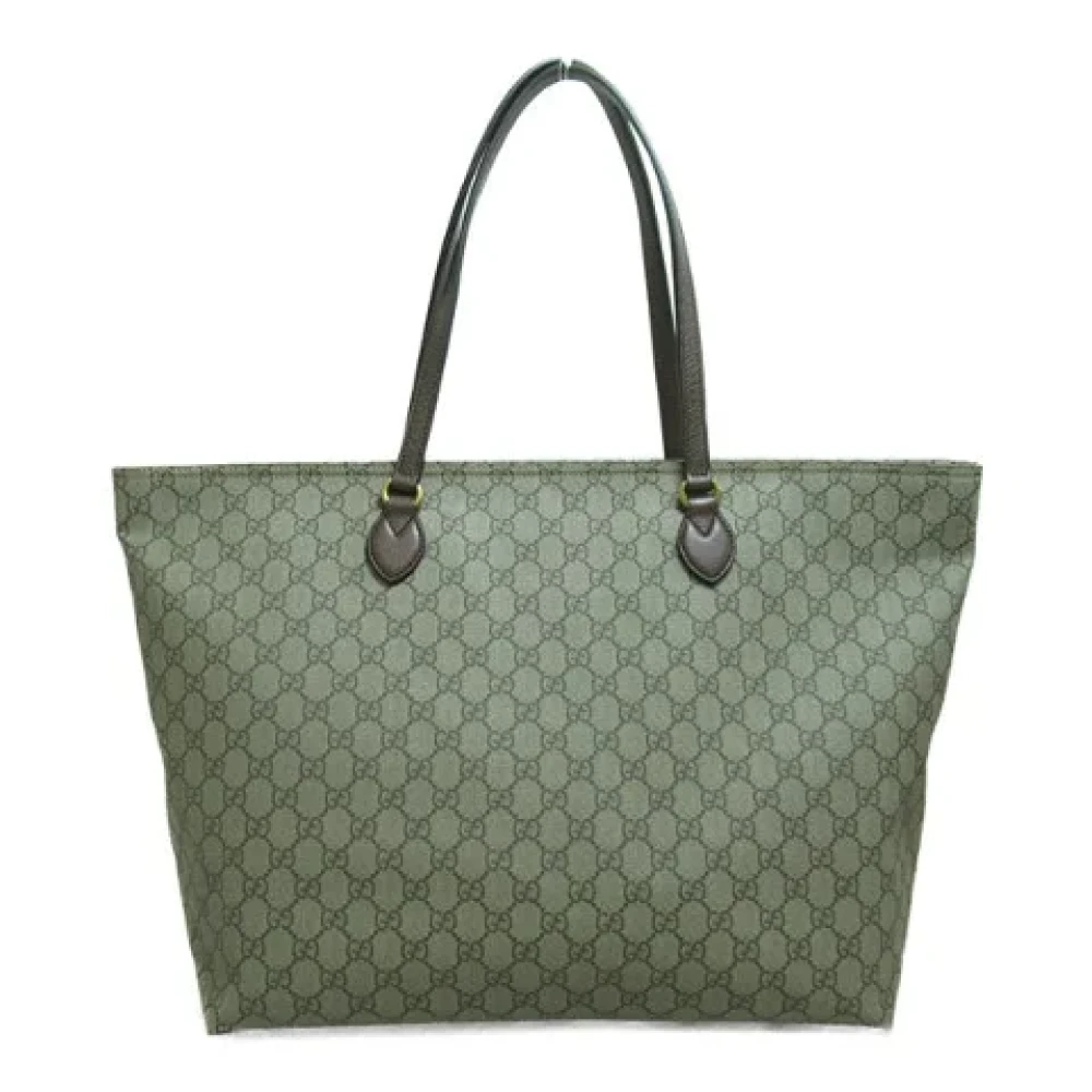 Gucci Vintage Pre-owned Coated canvas totes Gray Dames